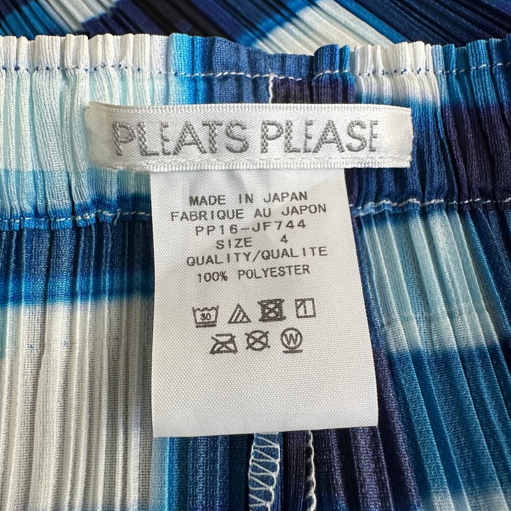 Pleats Please Issey Miyake | Navy Check Trek Trousers | Blue Pattern Size 4 - Picture 6 of 10